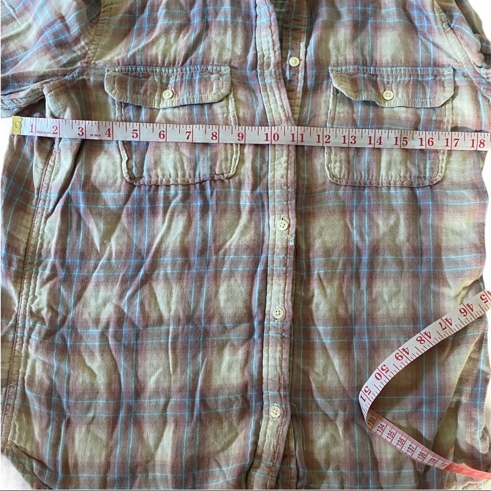 Paige Trudy Flannel Button Front Long Sleeve Pink… - image 7